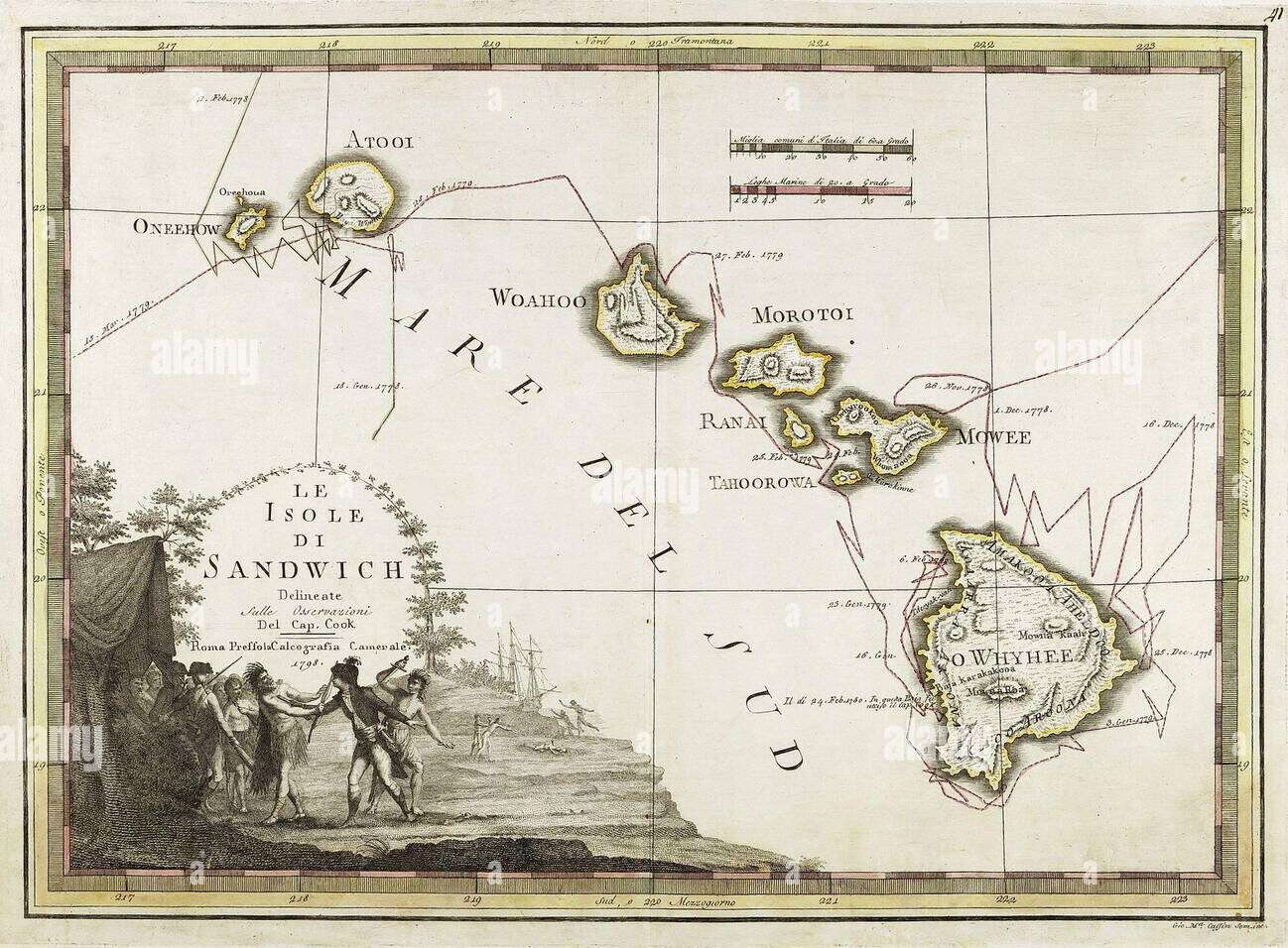 1818г. Правление короля Камехамеха 1 и быт гавайцев на Сандвичевых островах в заметках русского капитана Головнина
